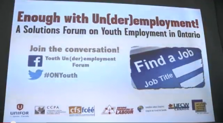 Issue Video: youth un(der)employment forum