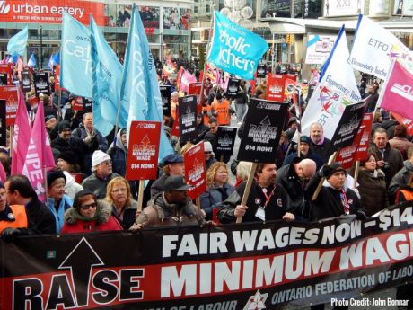 Issue UP! Raising minimum wage and defeating Hudak's anti-union agenda