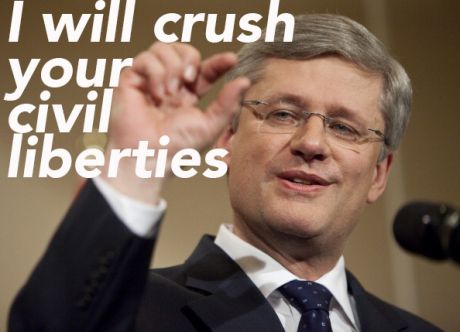 Issue Stop Harper from crushing our civil liberties