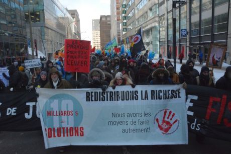 Issue Québec: 100 actions contre l'austérité/100 anti-austerity actions