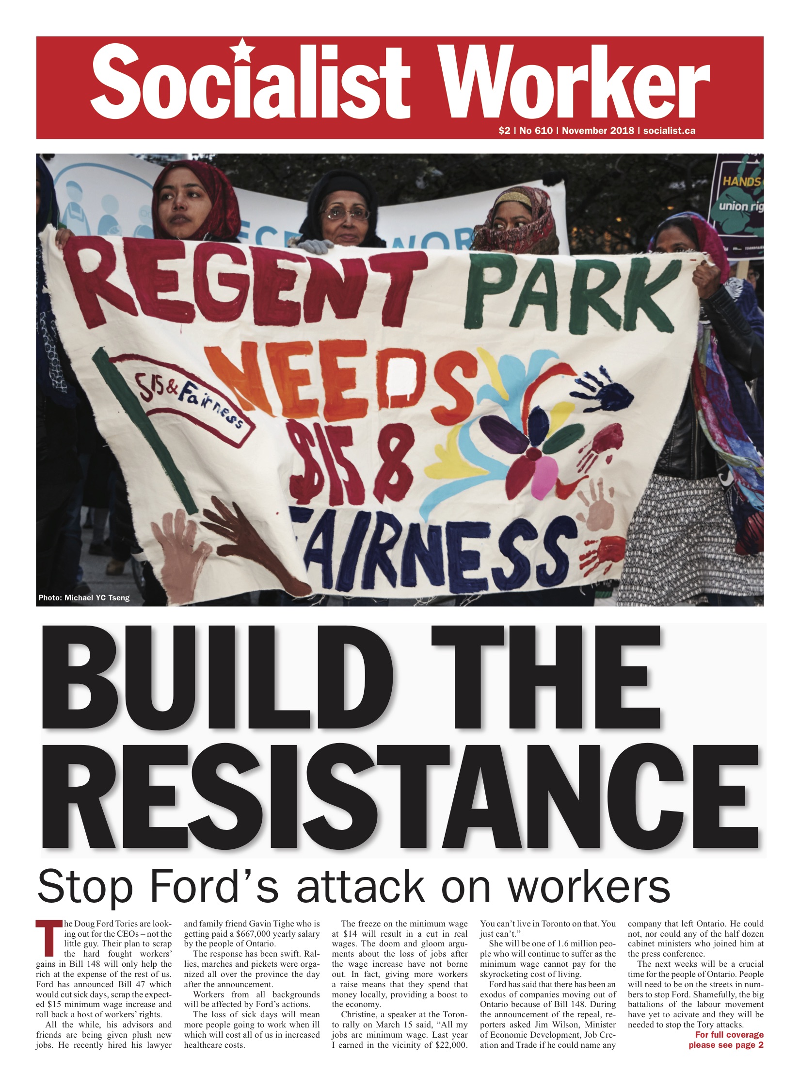 Issue Socialist Worker November 2018