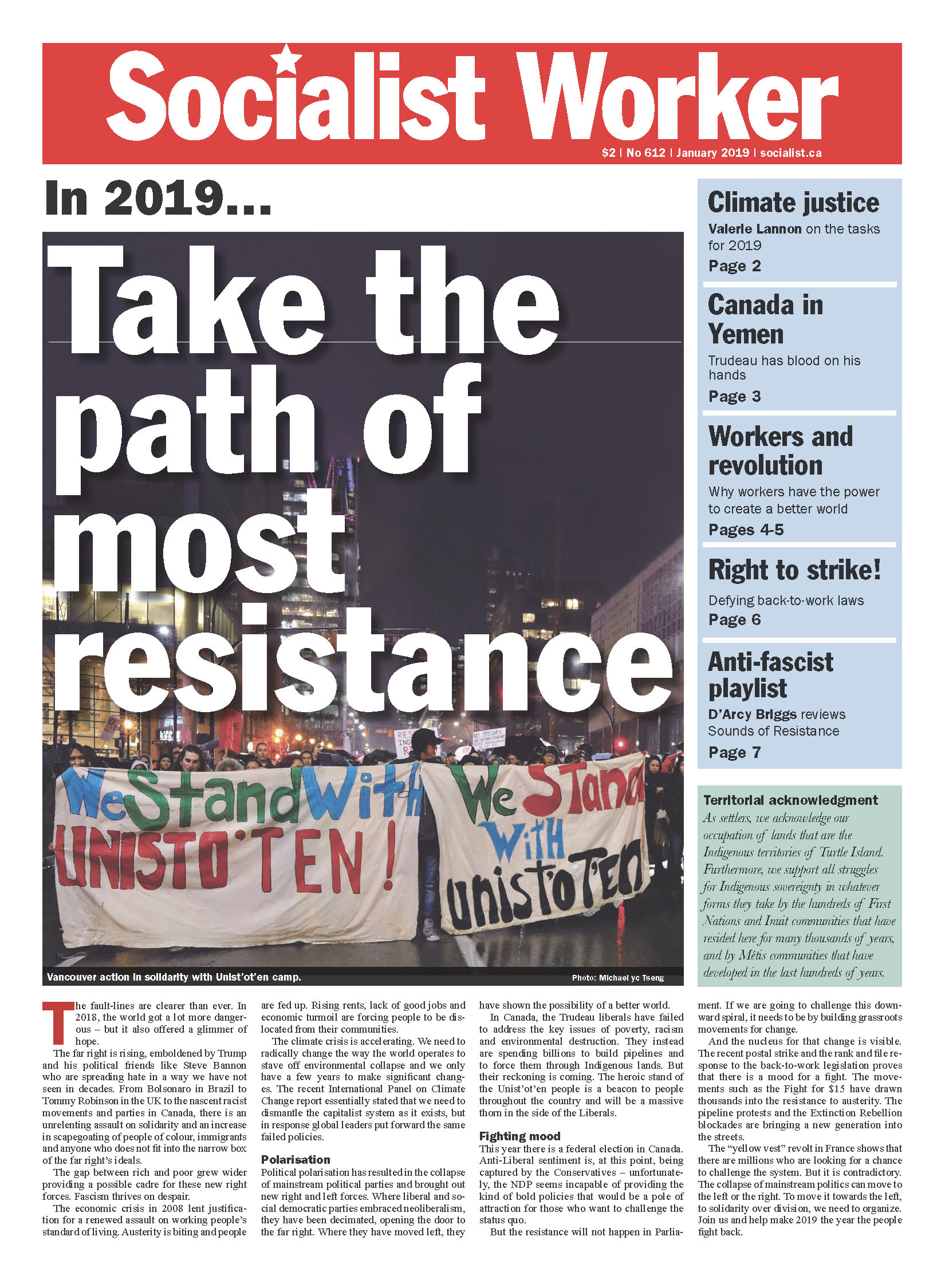 Issue Socialist Worker January 2019