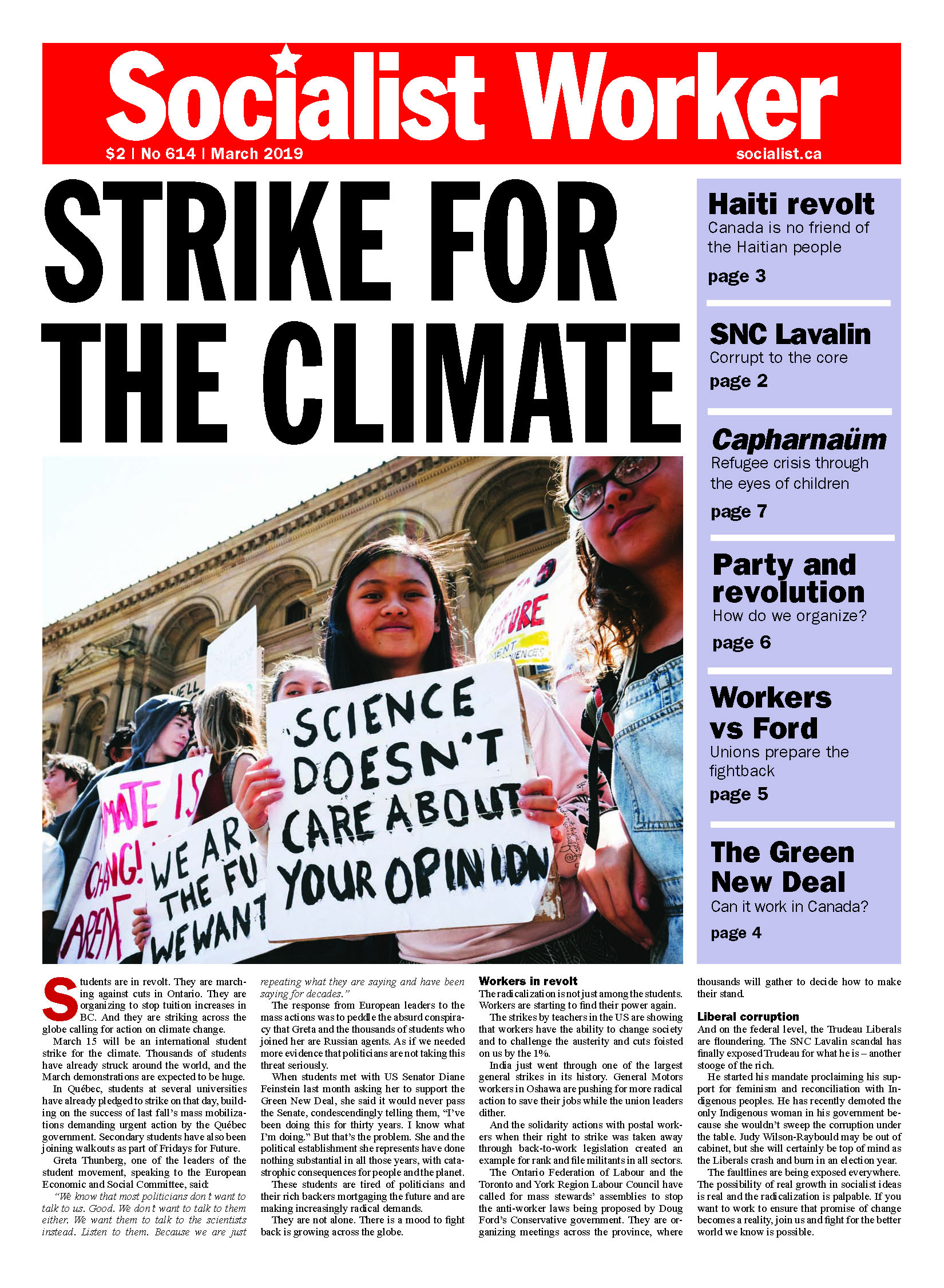 Issue Socialist Worker March 2019