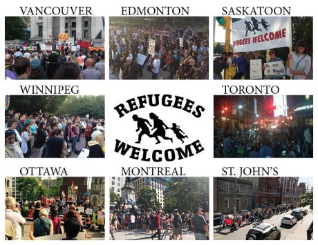 Issue Rallies across the country say “Refugees welcome!”