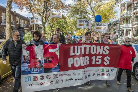 Issue Fight for 15 $ in Outaouais, Quebec