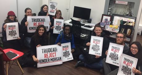 Issue Sit-ins demand Trudeau reject pipeline