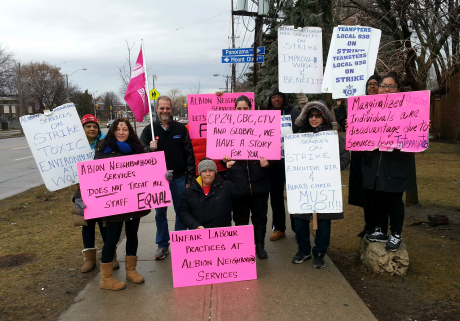 Issue Albion Neighbourhood Services on strike against cuts
