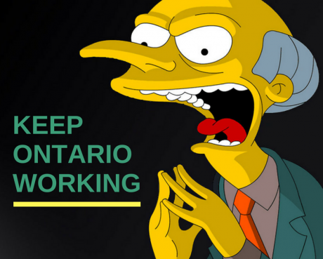 Issue What does it mean to keep Ontario working?