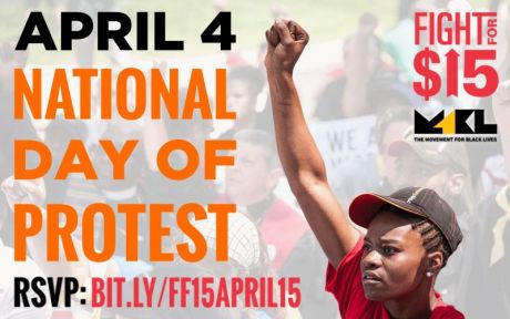 Issue Fight for $15 and Movement for Black Lives join forces to “fight racism, raise pay!”