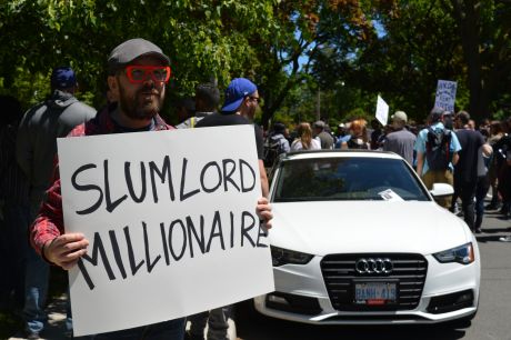 Issue Parkdale residents enter second month on rent strike, protest at building owner’s home