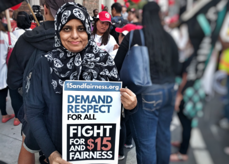 Issue Fighting racism and Islamophobia through the struggle for $15 and Fairness