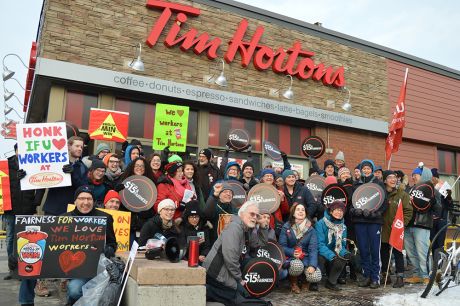Issue National Day of Action brings mass support to Tim Hortons workers