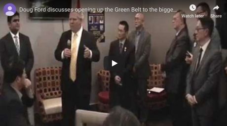 Issue Tory betrayal - Ford's plan to pave the Greenbelt