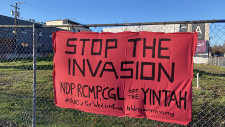 Issue Gidimt'en re-takes Coyote Camp - Join the Defund CGL actions this week!