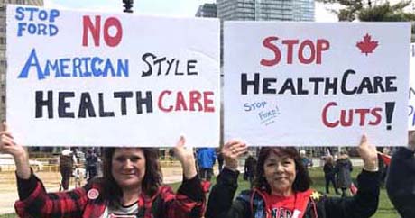 Issue Stop Ontario Tory plan to privatize healthcare