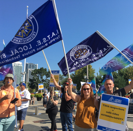 Issue Striking safety inspectors picket CNE opening