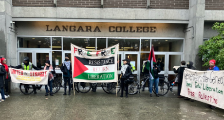 Issue Langara college and BCNDP are stifling free speech on Palestine: Knight in! Burns out!