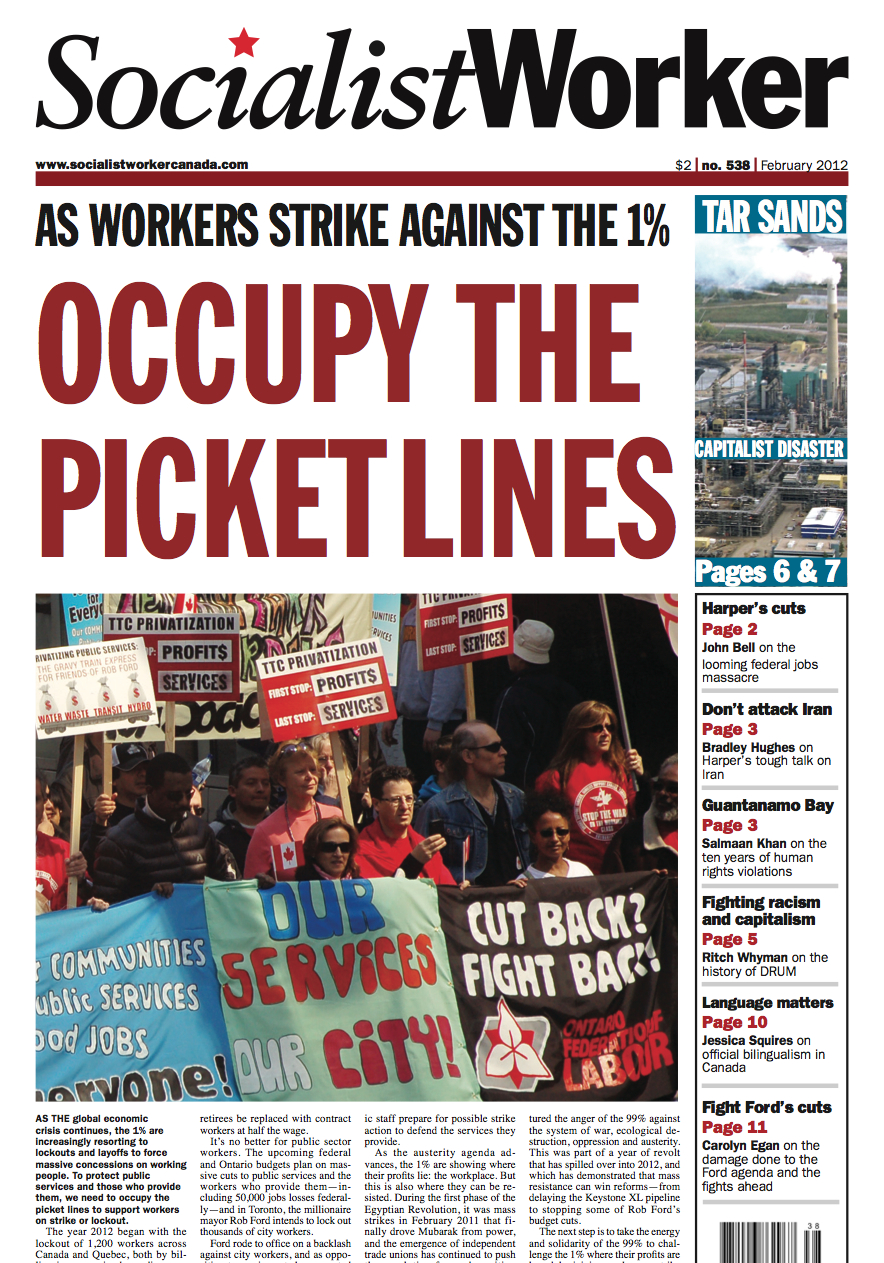 Issue Occupy the picket lines