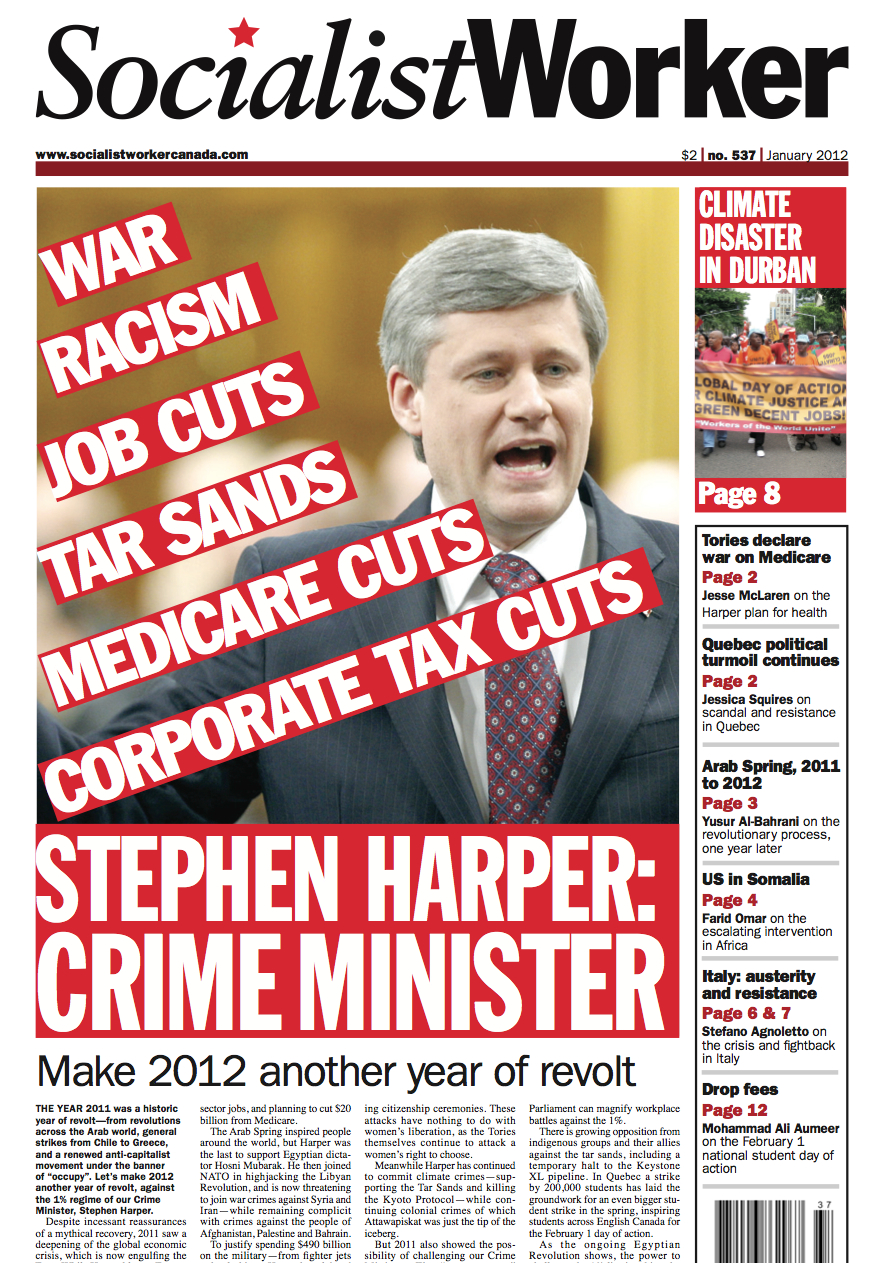 Issue Stephen Harper: Crime Minister