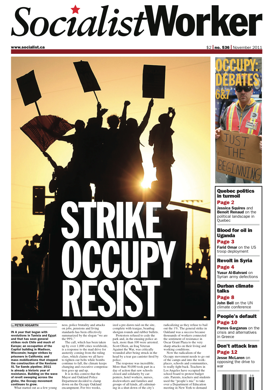 Issue Strike, Occupy, Resist