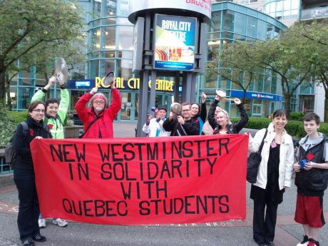 Issue West coast solidarity with Quebec students